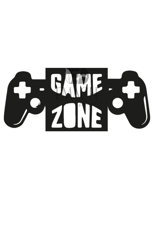 Game Zone Ahşap Duvar Dekorasyon 35X15 - Resim 3