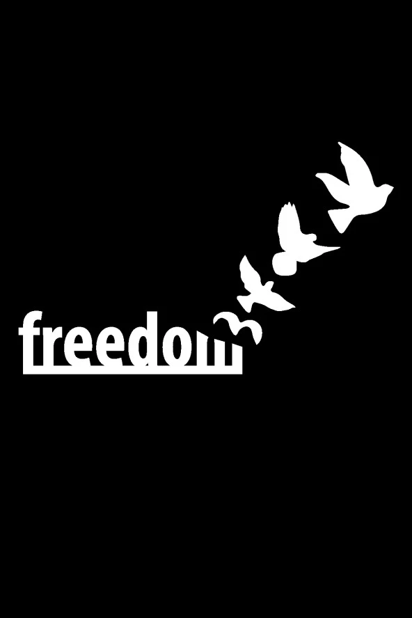 Freedom Duvar Yazısı Ahşap Dekor - Resim 2