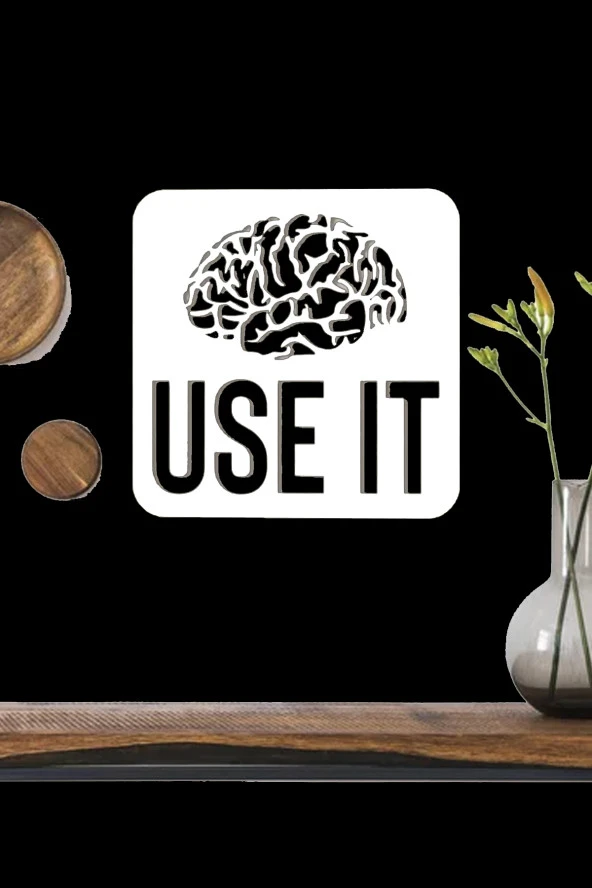 Use It Duvar Tablosu Ahşap Duvar Yazısı Duvar Süsü Dekoratif ürün görseli 1