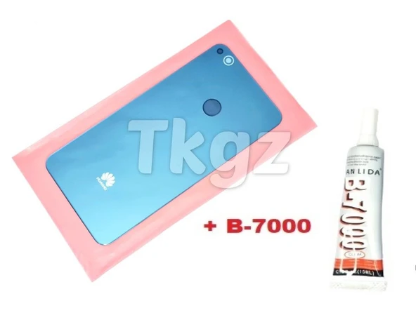 Tkgz - P9 Lite 2017 Arka Pil Batarya Kapağı (CAM+B-7000) MAVİ ürün görseli 1