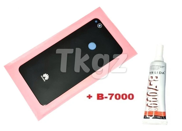Tkgz - P9 Lite 2017 Arka Pil Batarya Kapağı (CAM+B-7000) SİYAH ürün görseli 1