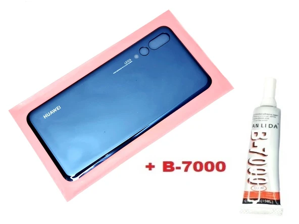 Tkgz - P20 PRO Arka Pil Batarya Kapağı (CAM+B-7000) MAVİ ürün görseli 1