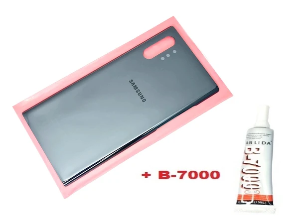 Samsung Galaxy NOTE 10 PLUS Arka Pil Batarya Kapağı (CAM+B-7000) SİYAH ürün görseli 1