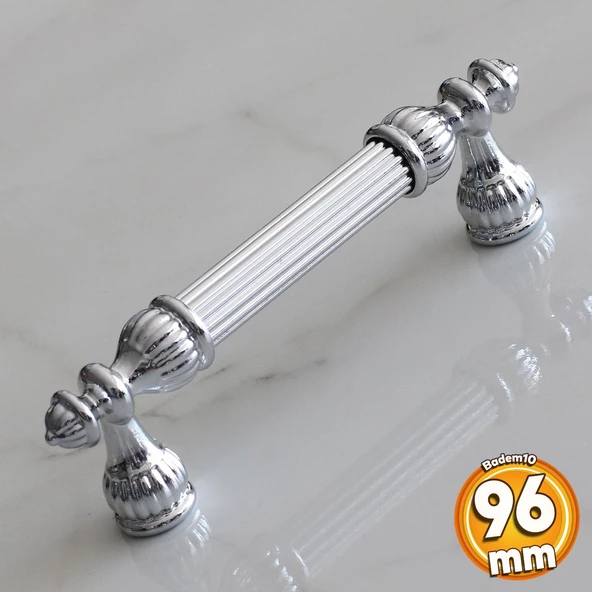 Şah 96 mm Krom Renk Kulp Metal Mobilya Dolap Çekmece Kapak Mutfak Kulpları Kulbu Dolabı Kulpu ürün görseli 1