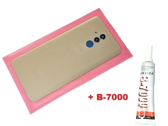 Tkgz - Mate 20 Lite Arka Pil Batarya Kapağı ( LENSLİ CAM ) (B-7000) GOLD ürün görseli 1