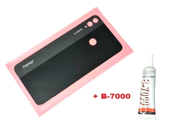 Tkgz Honor 8X Arka Pil Batarya Kapak (CAM+B-7000) SİYAH ürün görseli 1