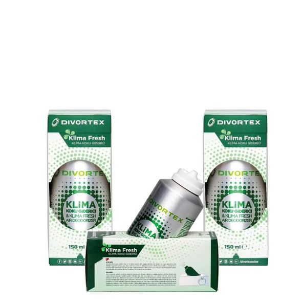 Divortex Klima Fresh - Klima Bombası - Yeşil Elma 3 x 150 ml ürün görseli 1