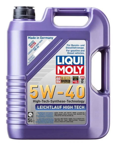 Liqui Moly Leichtlauf High Tec 5W-40 Sent. Motor Yağı 5 Lt. 2328 ürün görseli 1