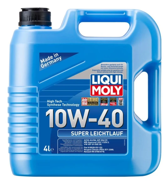 Liqui Moly 10W40 Motor Yağı Süper Sentetik 4 Lt 9504 ürün görseli 1