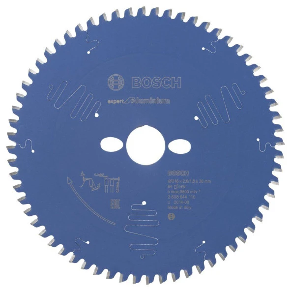 Bosch - Expert Serisi Alüminyum için Daire Testere Bıçağı 216*30 mm 64 Diş ürün görseli 1