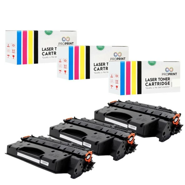 TKPrint 3 ADET 05X CE505X HP LaserJet P2050 6500 SYF Muadil Toner ürün görseli 1