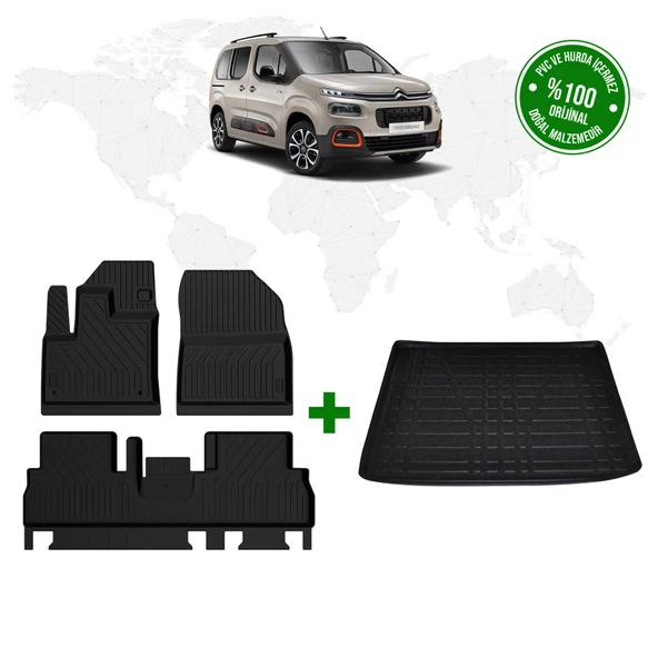 Citroen Berlingo 4D Havuzlu Paspas ve Bagaj Havuzu 2019 Model Ve Sonrası ürün görseli 1