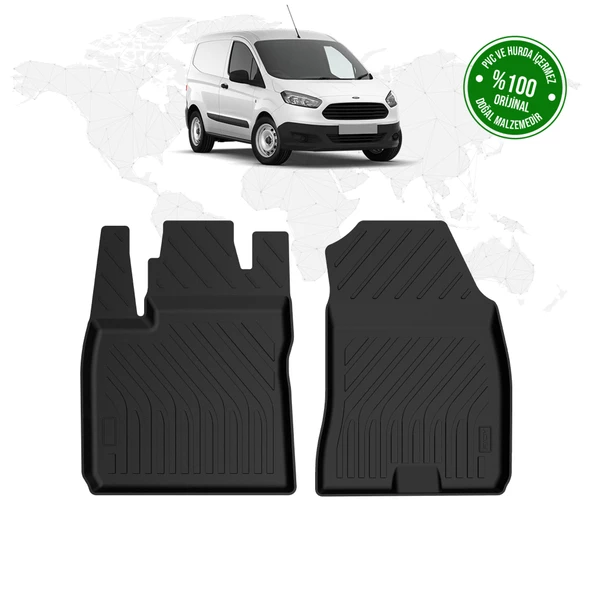 Ford Courier Panelvan 4D Havuzlu Paspas (Ön 2 Parça) 2015 - 2023 Model ürün görseli 1