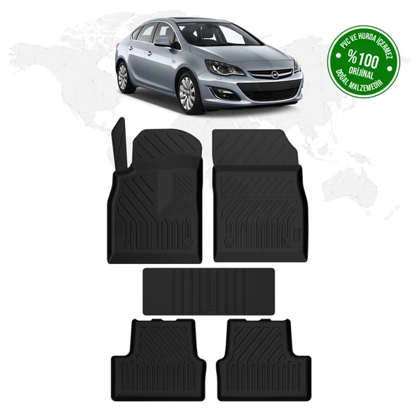 Opel Astra J Sedan 4D Havuzlu Paspas 2010 - 2021 Model ürün görseli 1
