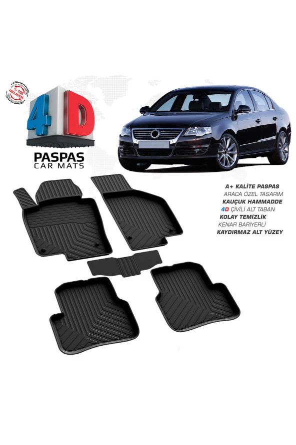 Volkswagen Passat B6 4D Havuzlu Paspas 2005 - 2010 Model ürün görseli 1