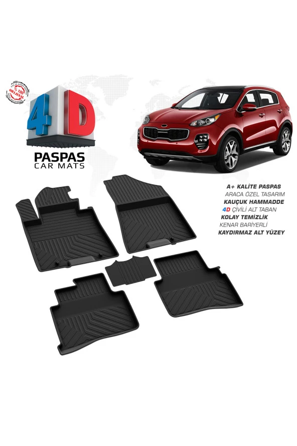 Kia Sportage 4D Havuzlu Paspas 2016 - 2021 Model ürün görseli 1