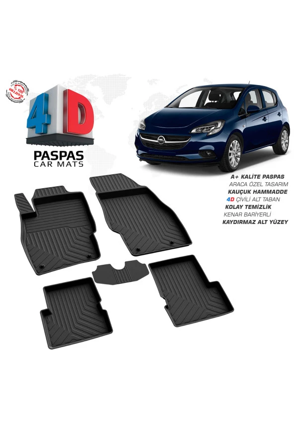 Opel Corsa E 4D Havuzlu Paspas 2015 - 2019 Model ürün görseli 1