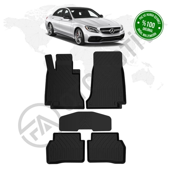 Mercedes C Serisi (W205) 4D Havuzlu Paspas 2014 - 2021 Model ürün görseli 1