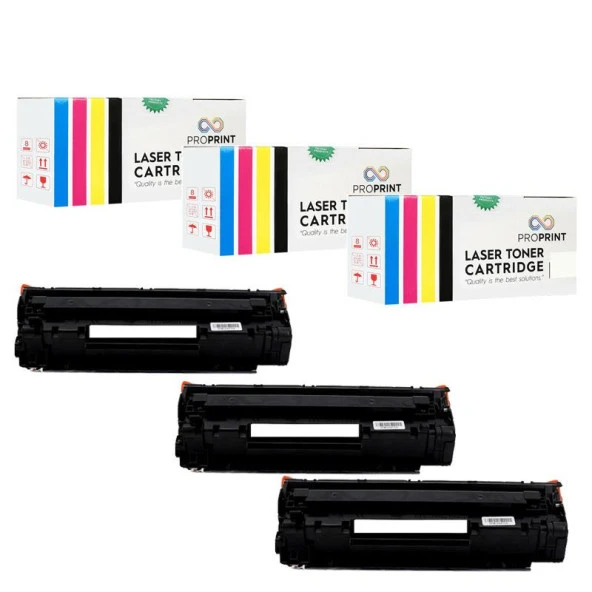 TKPrint 3 ADET CE278A HP LaserJet P1560 P1566 Muadil Toner ürün görseli 1