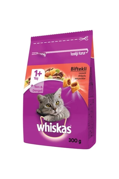 Whiska Biftekli Kuru Mama 300 gr X 7 Adet ürün görseli 1