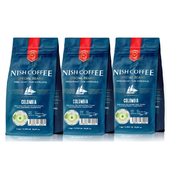 Nish Filtre Kahve Kolombiya 3 x 1000 gr ürün görseli 1