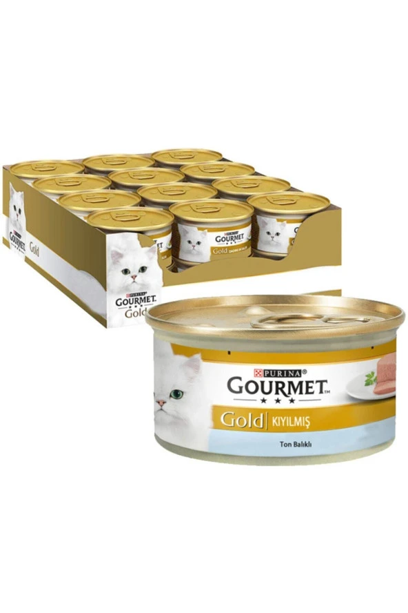 Gourmet Gold Kıyılmış Ton Balıklı Kedi Yaş Mama 85 Gr. 24 Lü Paket ürün görseli 1