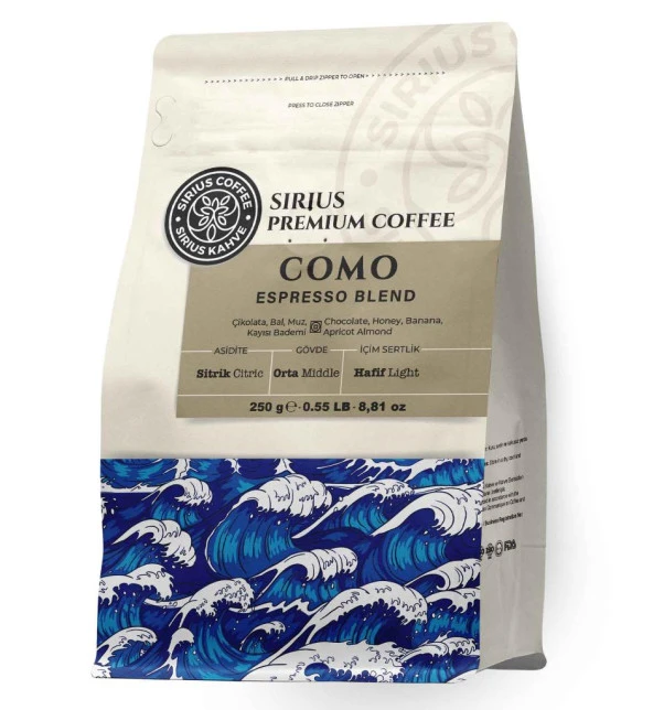 Sirius Premium Espresso Blend Como 250 gr ürün görseli 1