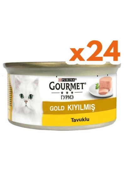 Gourmet Gold Kıyılmış Tavuk Etli Kedi Yaş Mama 85 gr. 24 Lü Paket ürün görseli 1