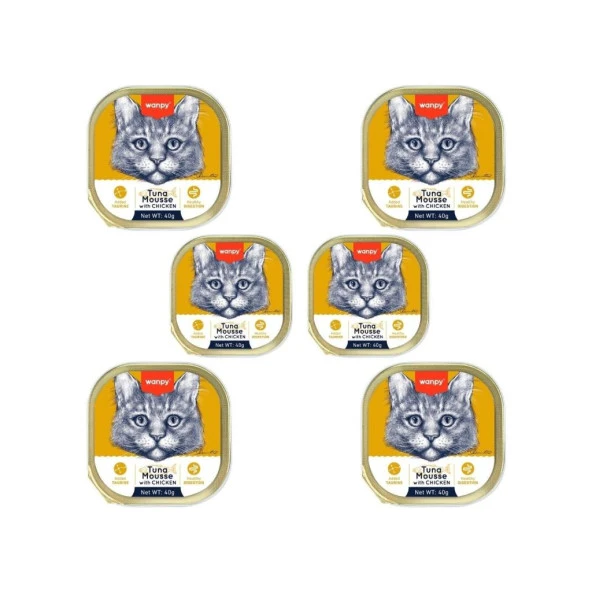 Wanpy Kedi 40g 6lı Ton Balıklı & Tavuklu Alutray Y Skt:03/2025 ürün görseli 1