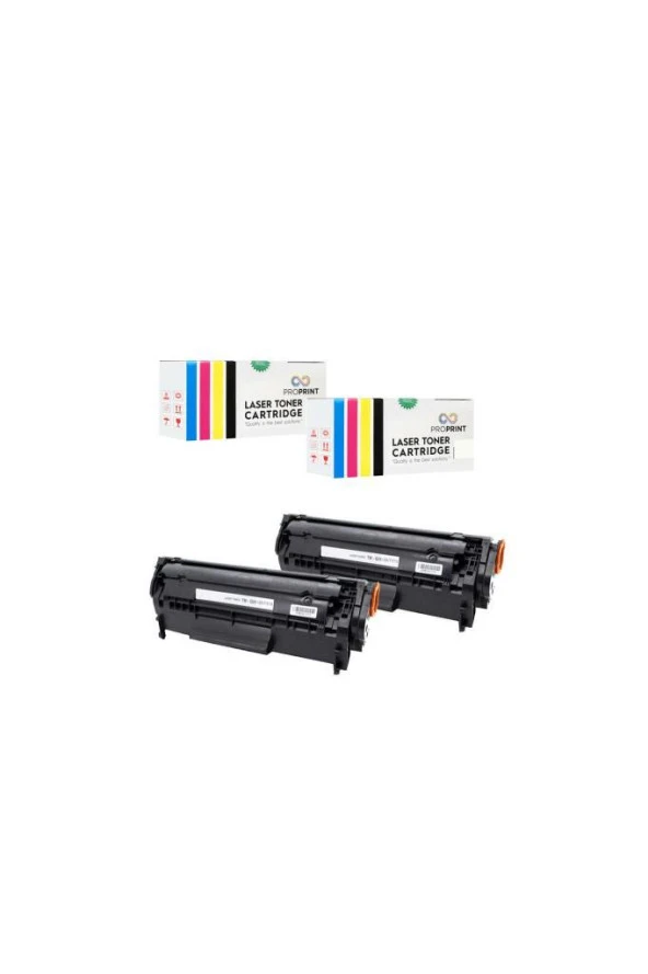 TKPrint 2 ADET Q2612A HP LaserJet P1010 1012 Muadil Toner - Resim 2