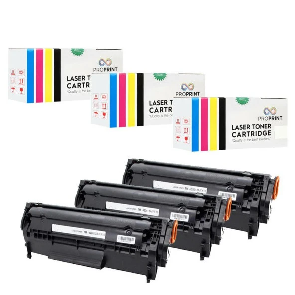 TKPrint 1015 1018 1020 3 ADET Muadil Toner 12A Q2612A ürün görseli 1