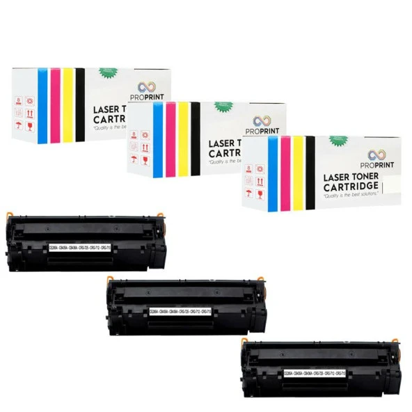 TKPrint 3 ADET 36A CB436A HP LaserJet P1505 Muadil Toner ürün görseli 1