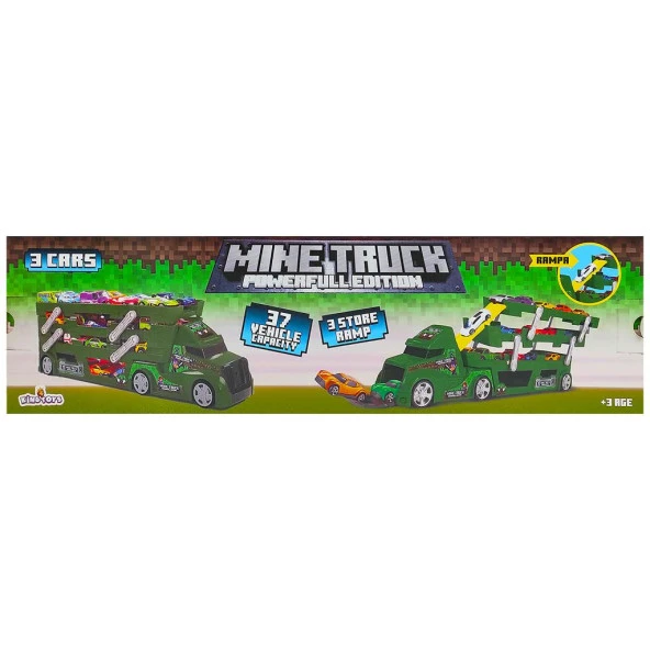 King Toys Mine Truck 3 Arabalı Yeşil Tır TKM-1033 ürün görseli 1