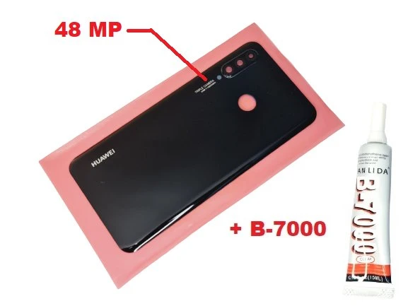 Tkgz - P30 Lite Arka Kapak (Kamera Lensli 48 MP CAM+B-7000) SİYAH ürün görseli 1