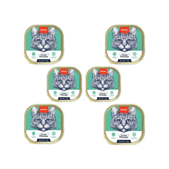 Wanpy Kedi 40g 6lı Ton Balıklı Alutray Yaş Mama Skt:03/2025 ürün görseli 1
