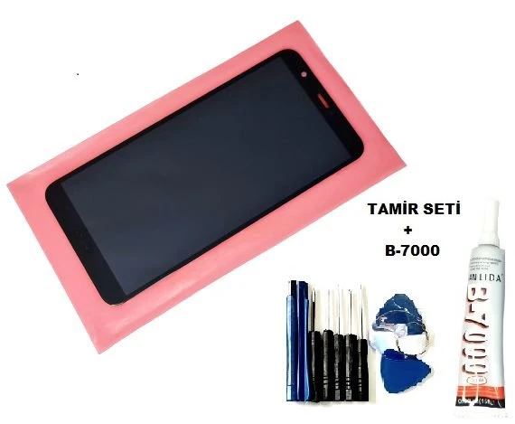 Tkgz - P Smart 2018 Lcd Ekran Dokunmatik (B-7000+Tamir Seti) SİYAH ürün görseli 1