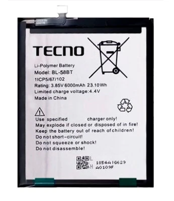 Tkgz Tecno Spark 6 Air Batarya Pil Sıfır Orijinal ürün görseli 1
