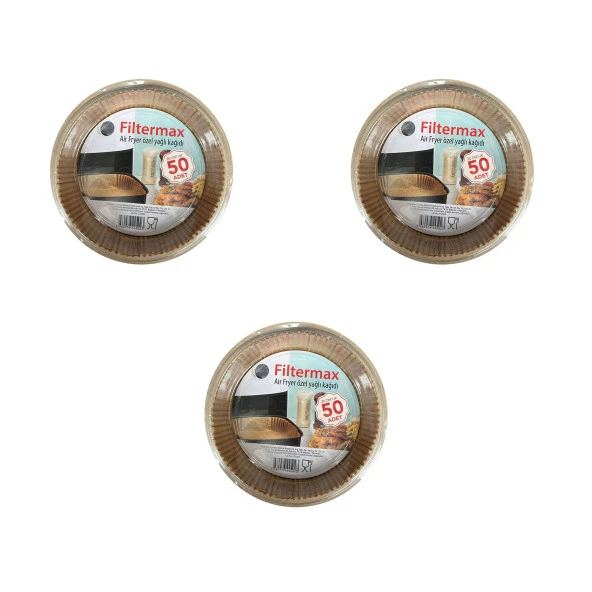Filtermax Yağlı Airfryer Fırın Fritöz Tepsi Pişirme Kızartma Kağıdı - Yuvarlak - 20 Cm. - 150 Adet ürün görseli 1