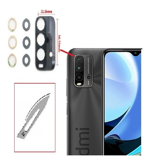 Tkgz Xiaomi Redmi 9T Arka Kamera CAM Lensi + Bistüri Ucu ürün görseli 1