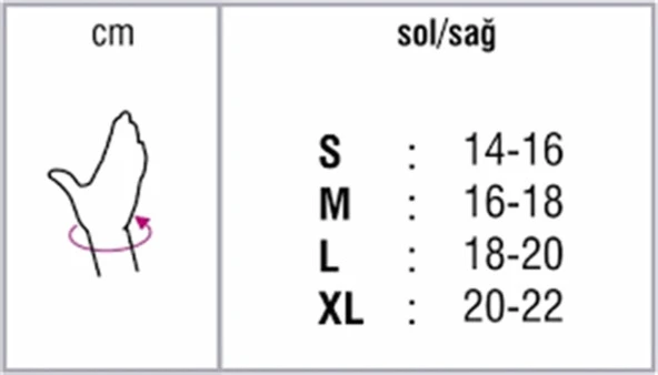 Orthocare 4511 El Bilek Ateli XXL (Sol/Left) ürün görseli 1