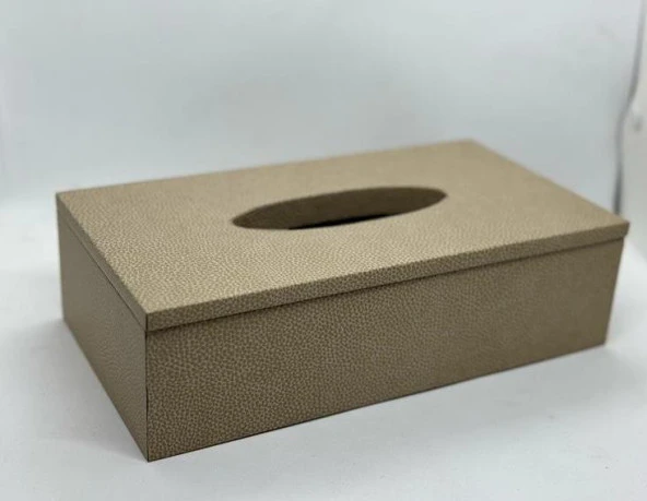 SETABIANCA LUXE FAUX VEGAN DERİ DİKDÖRTGEN KUTU PEÇETELİK 25*14*7CM ürün görseli 1