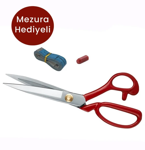 FDMSTAR Fs-1084 Kırmızı Saplı Paslanmaz Çelik Somunlu Makas 8 İnç (20cm) ürün görseli 1