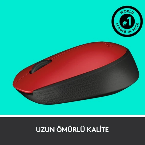 Logıtech M171 Kablosuz Mouse - Kırmızı - Resim 6