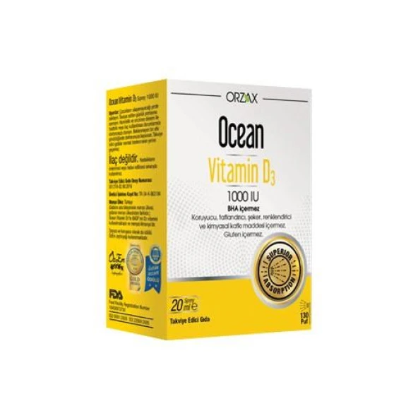 Ocean Vitamin D3 1000 IU 20 ml Sprey ürün görseli 1