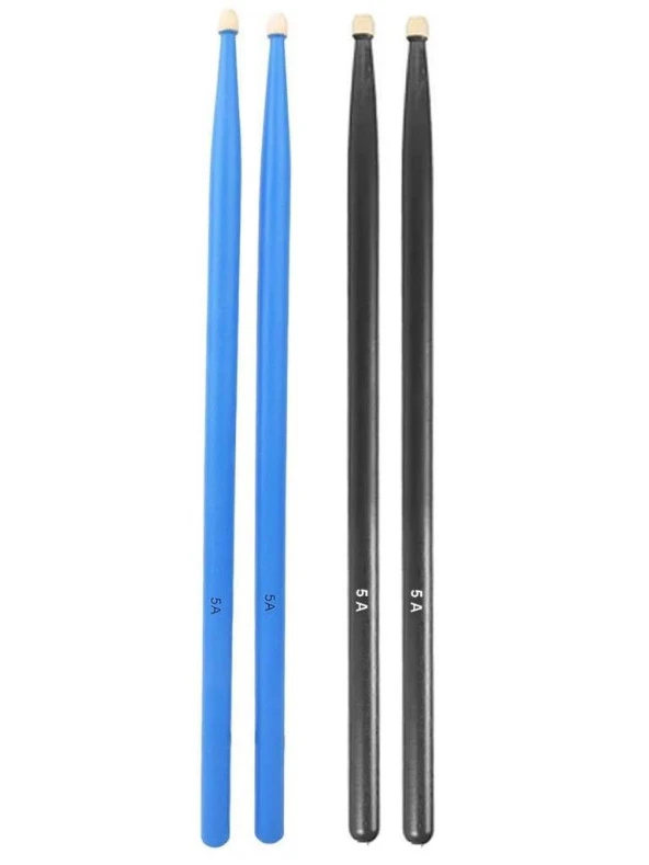 Chroma Baget - Davul - 2 Çift Bateri Bageti BK - BLU Drumsticks 5a Pürüzsüz Yüzey ürün görseli 1