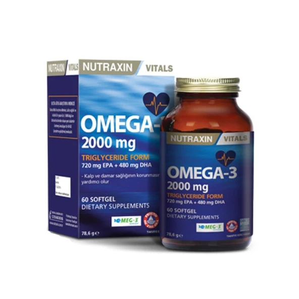 Nutraxin Omega-3 2000 Mg 60 Softgel ürün görseli 1