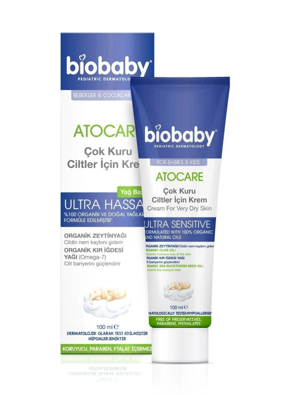Biobaby Atocare Çok Kuru Ciltler İçin Krem 100 ml ürün görseli 1