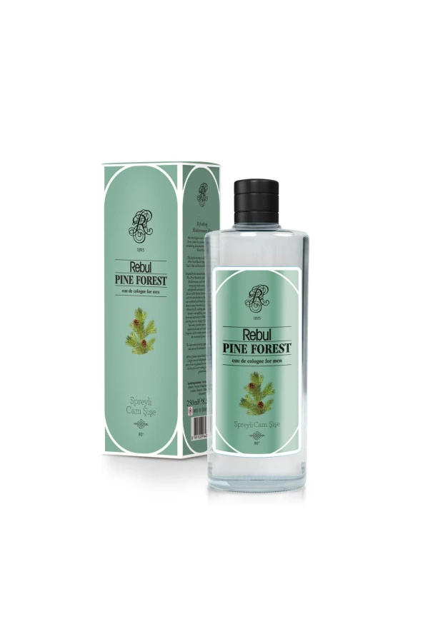Rebul Pıne Forest Cam Şişe 250 ml Kolonya ürün görseli 1