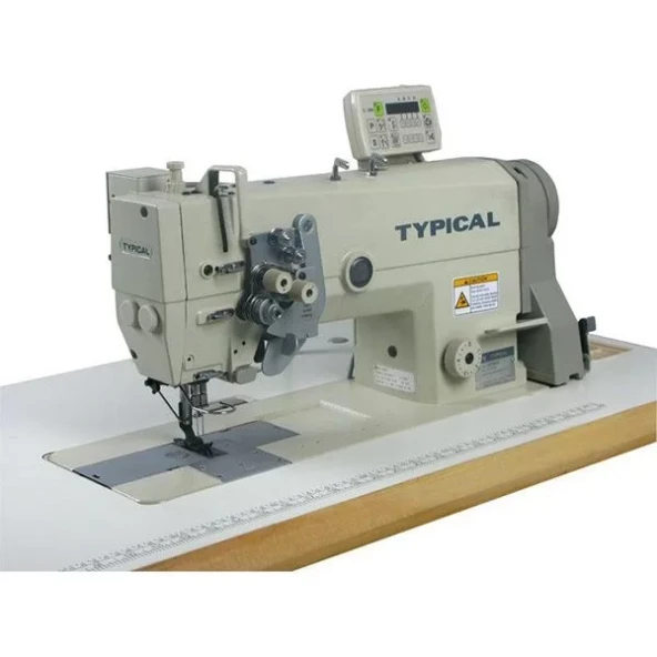 Typical GC-6845-HD3 Çift İğne Küçük Mekik İptalli İplik Kes Kilit Dikiş İnce ve Orta Mat için ürün görseli 1