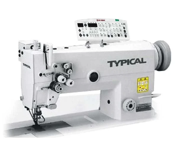 Typical GC-6842-MD3 Çift İğne Küçük Mekik İptalsiz İplik Kesici Kilit Dikiş (İnce ve Orta mat. için) ürün görseli 1